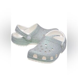 ✨ CROCS Kids Classic Glitter Sandals Clogs Brand New! Youth size 4